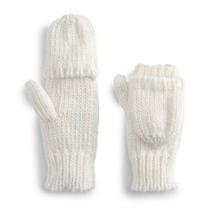 LC Lauren Conrad Solid Jersey Flip-Top Mittens